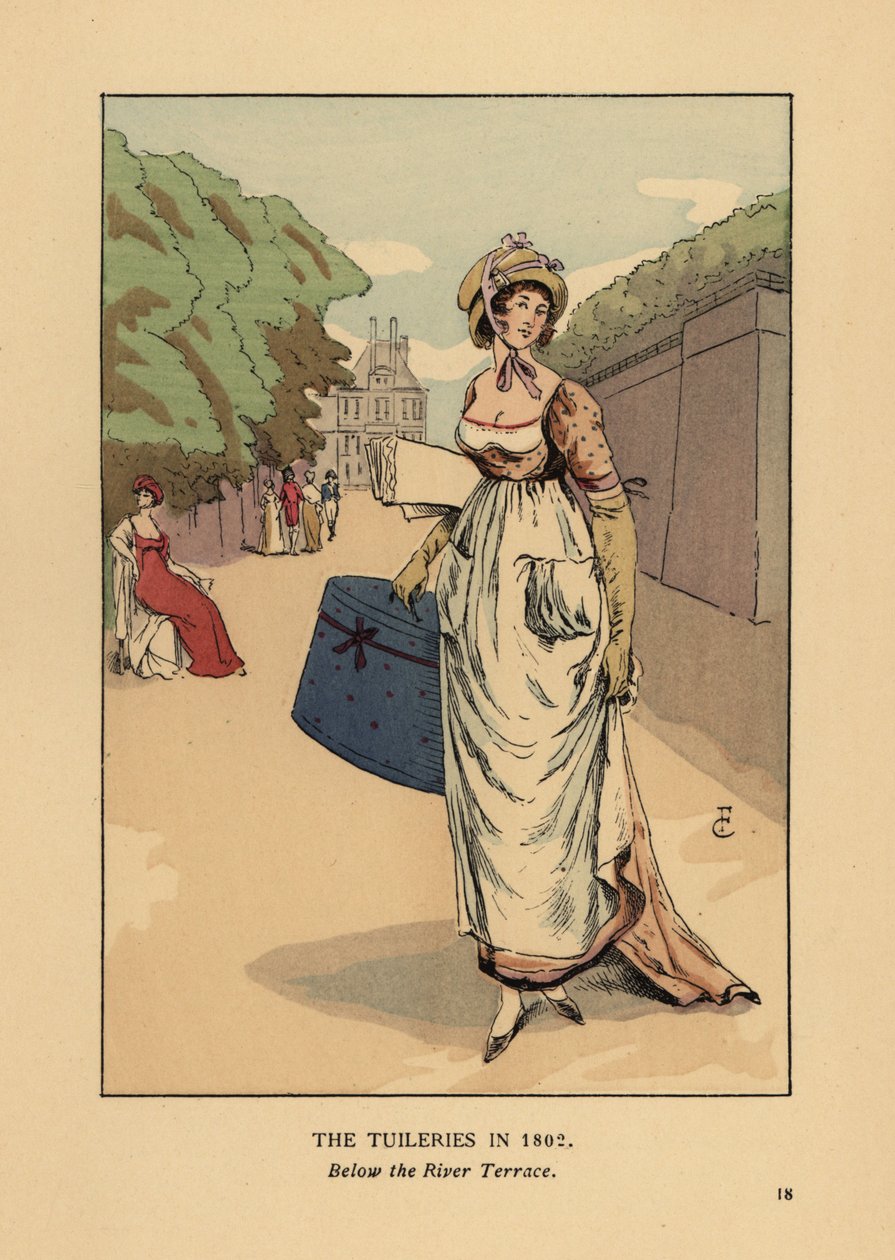 passeando nas Tuileries, abaixo do terraço do rio de François Courboin