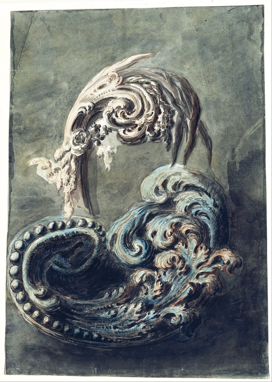 Ornamento de pergaminho de François Cuvilliés the Younger