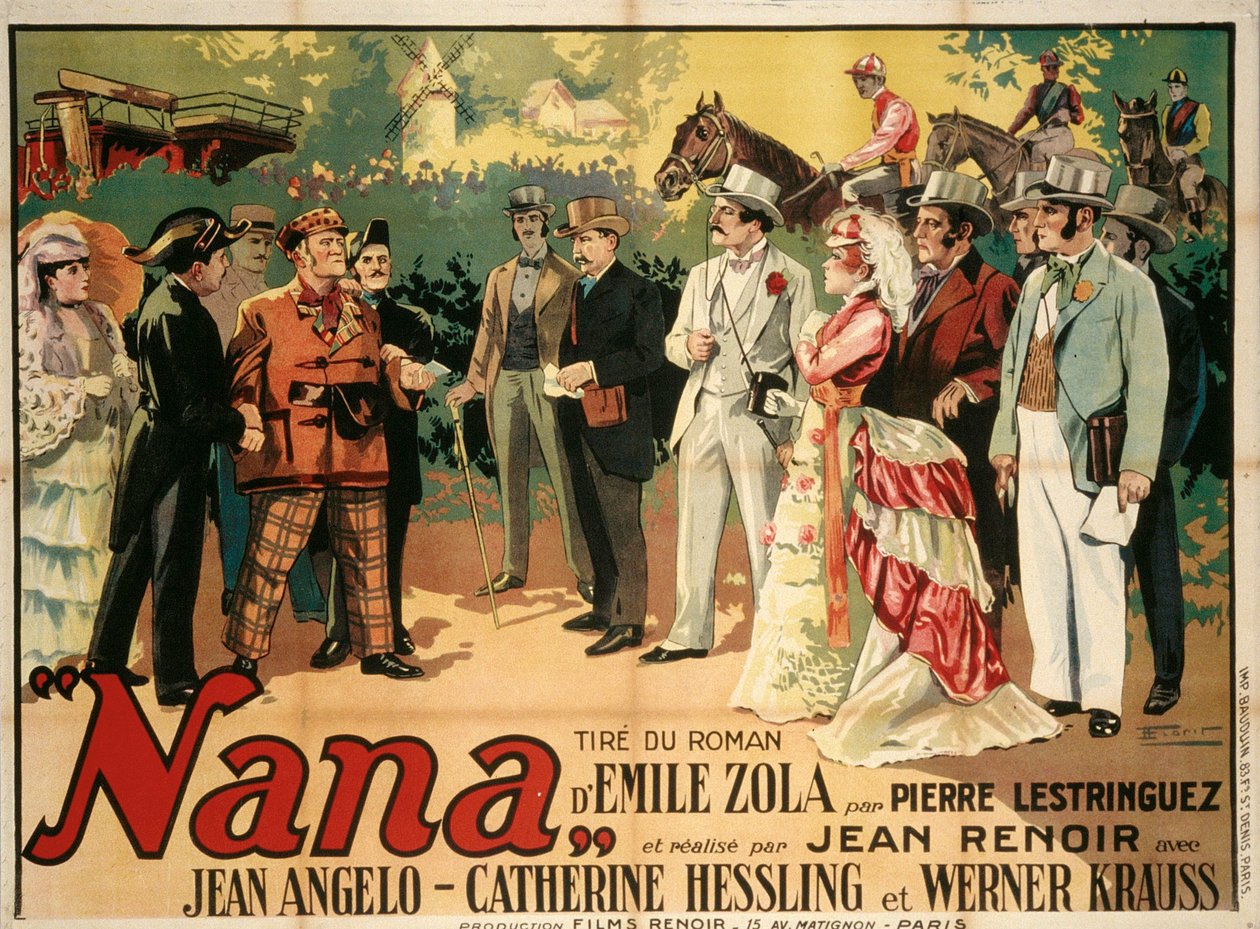 Cartaz do filme Nana por Jean Renoir, 1926. de François Florit