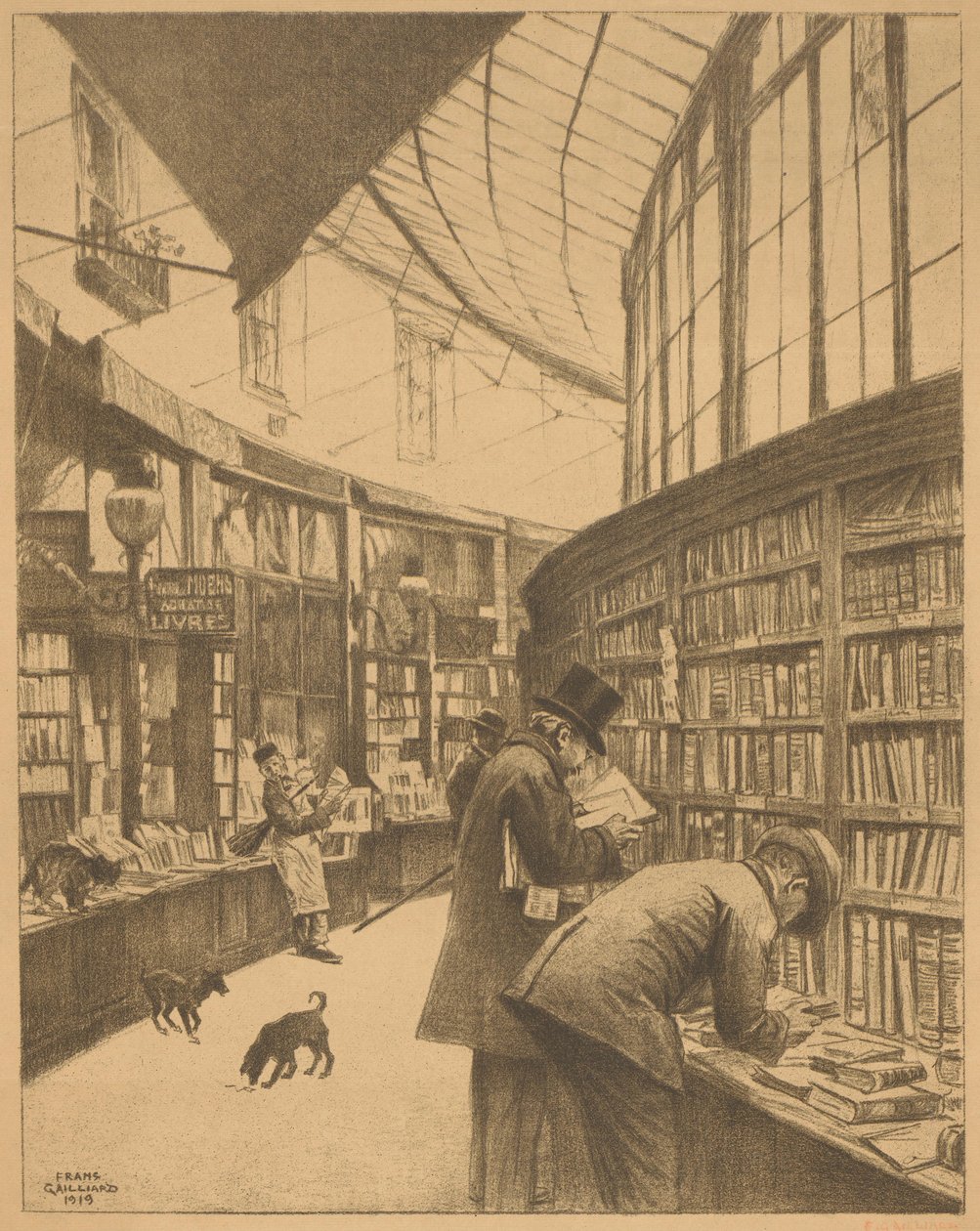 Livraria Moens na Galerie Bortier em Bruxelas de François Gailliard