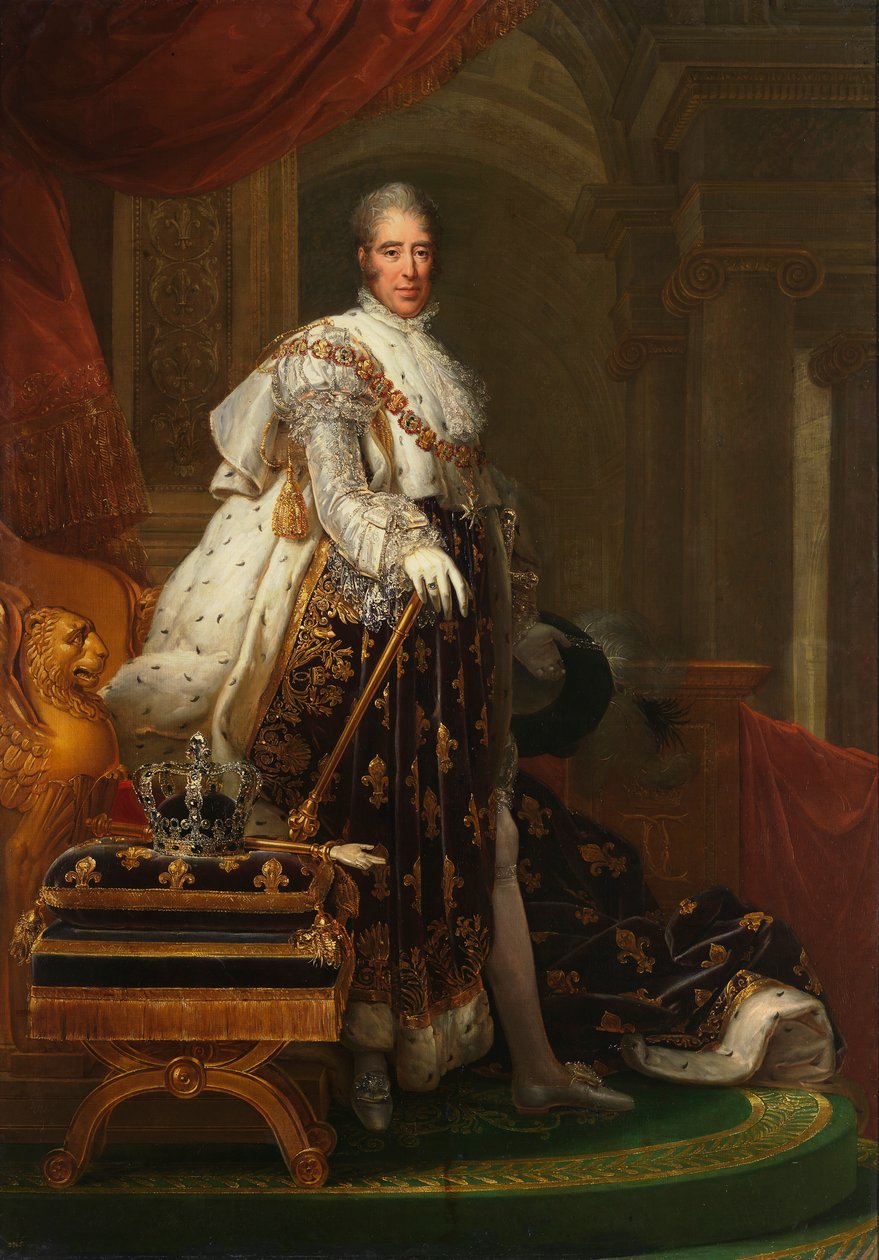 Francês: Charles X en habits de sacre Charles X of France de François Gérard