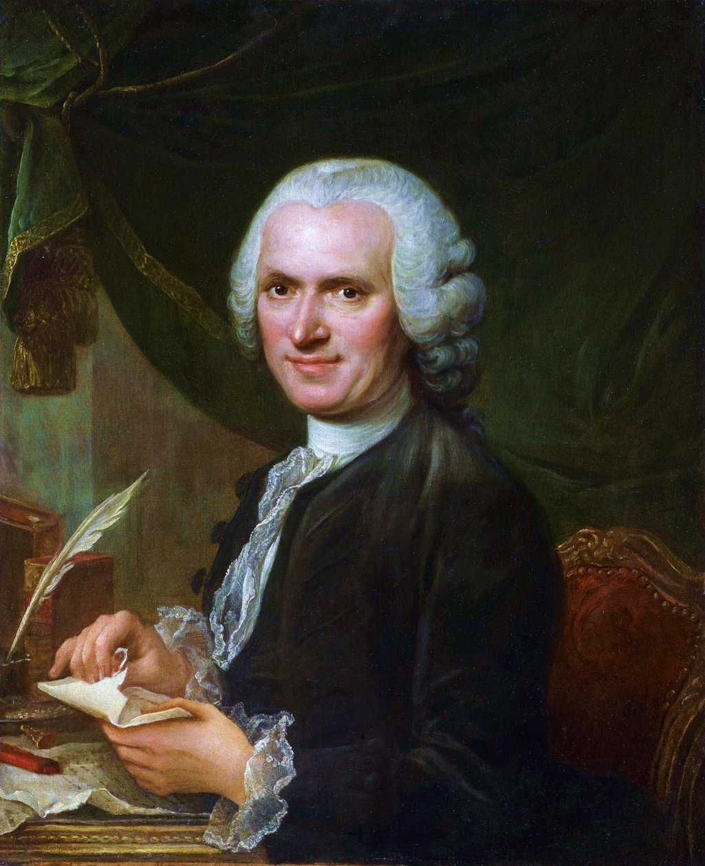Retrato de Jean-Jacques Rousseau (1712-1778) por François Guérin. de Francois Guérin
