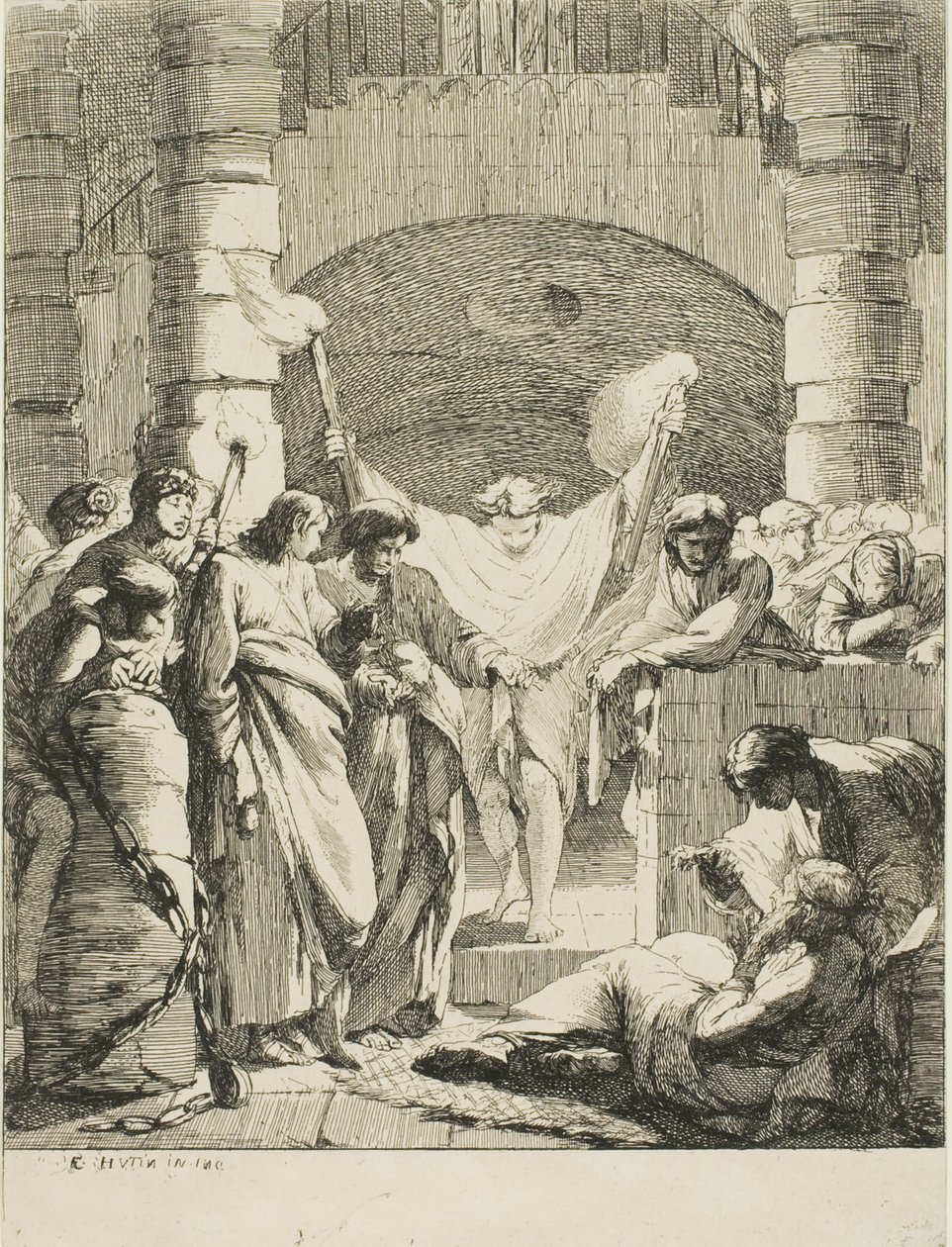 Visitando Prisioneiros, de Os Sete Atos de Misericórdia de François Hutin