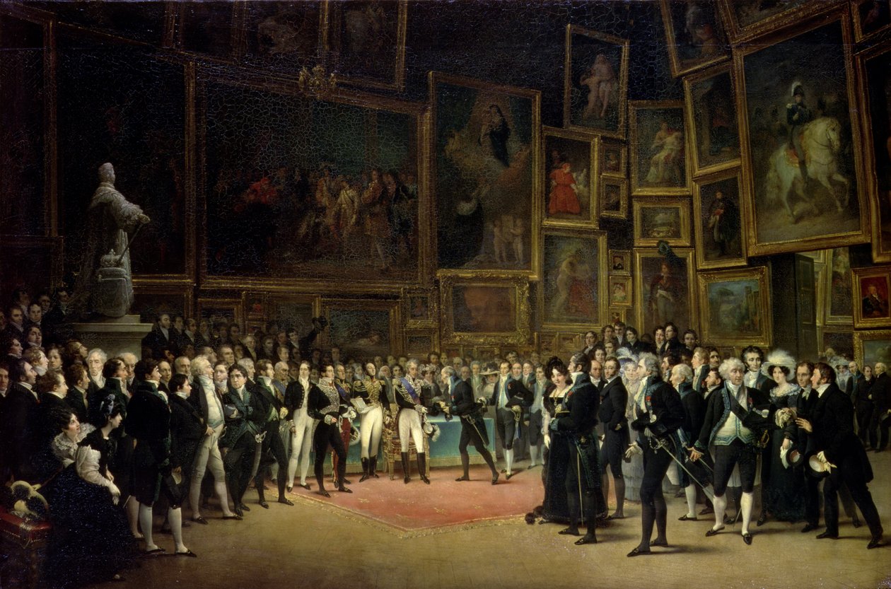 Charles X apresentando prêmios aos artistas no final da exposição de 1824 de François Joseph Heim
