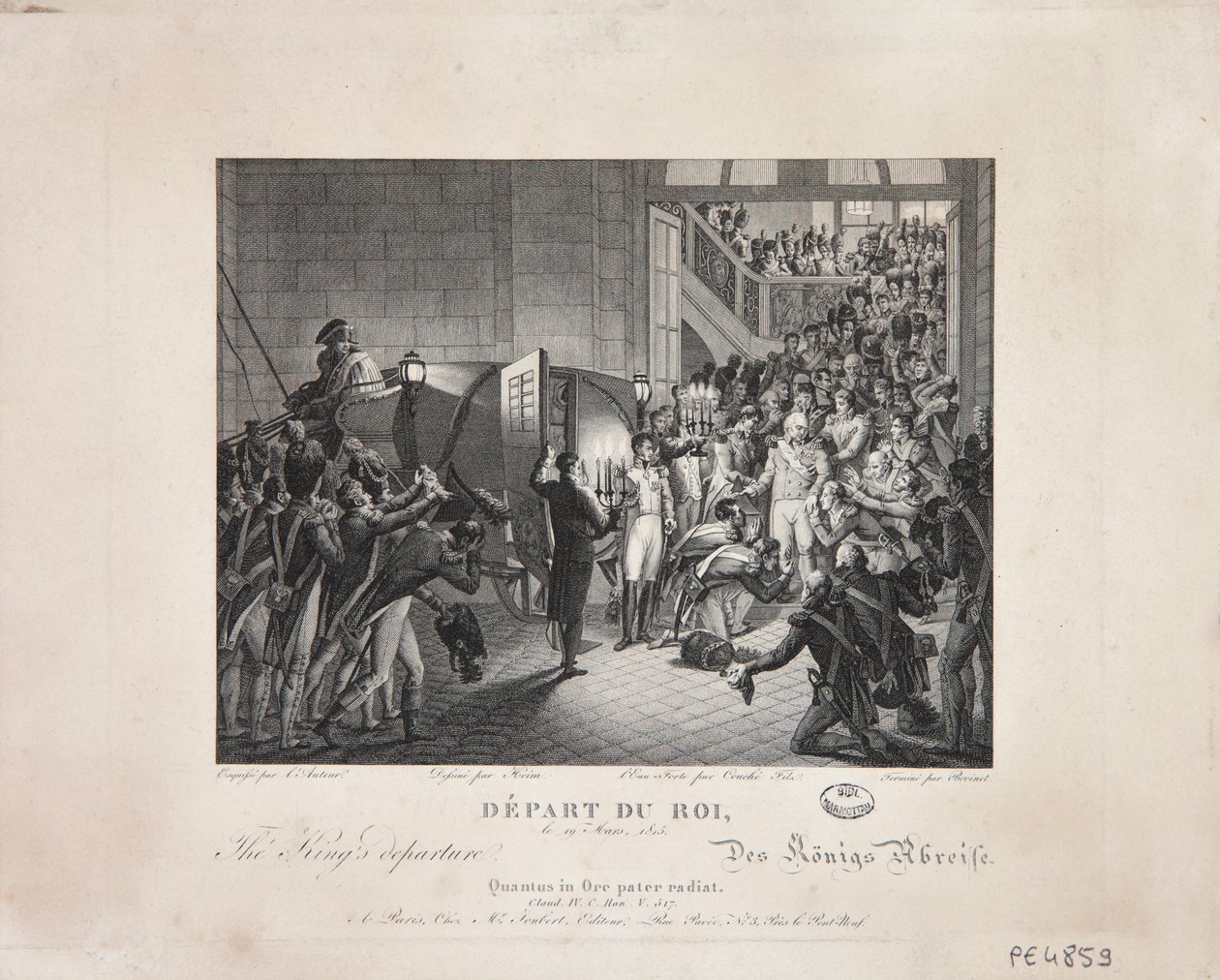 Partida do Rei, 19 de março de 1815, c.1820 de François Joseph Heim