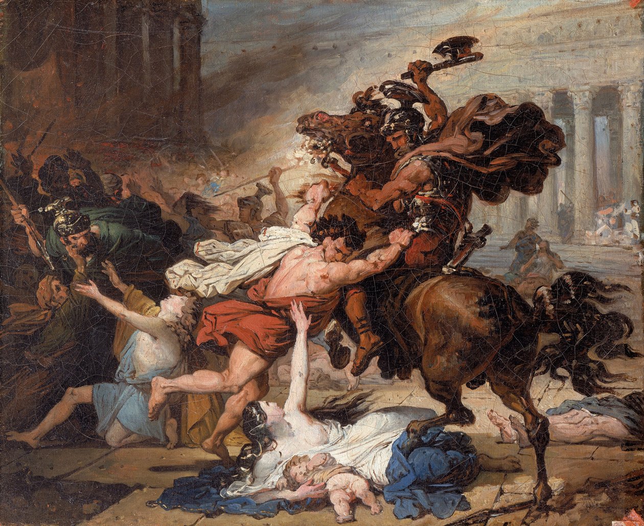 Destruição de Jerusalém pelo Estudo dos Romanos, 1824 de François Joseph Heim