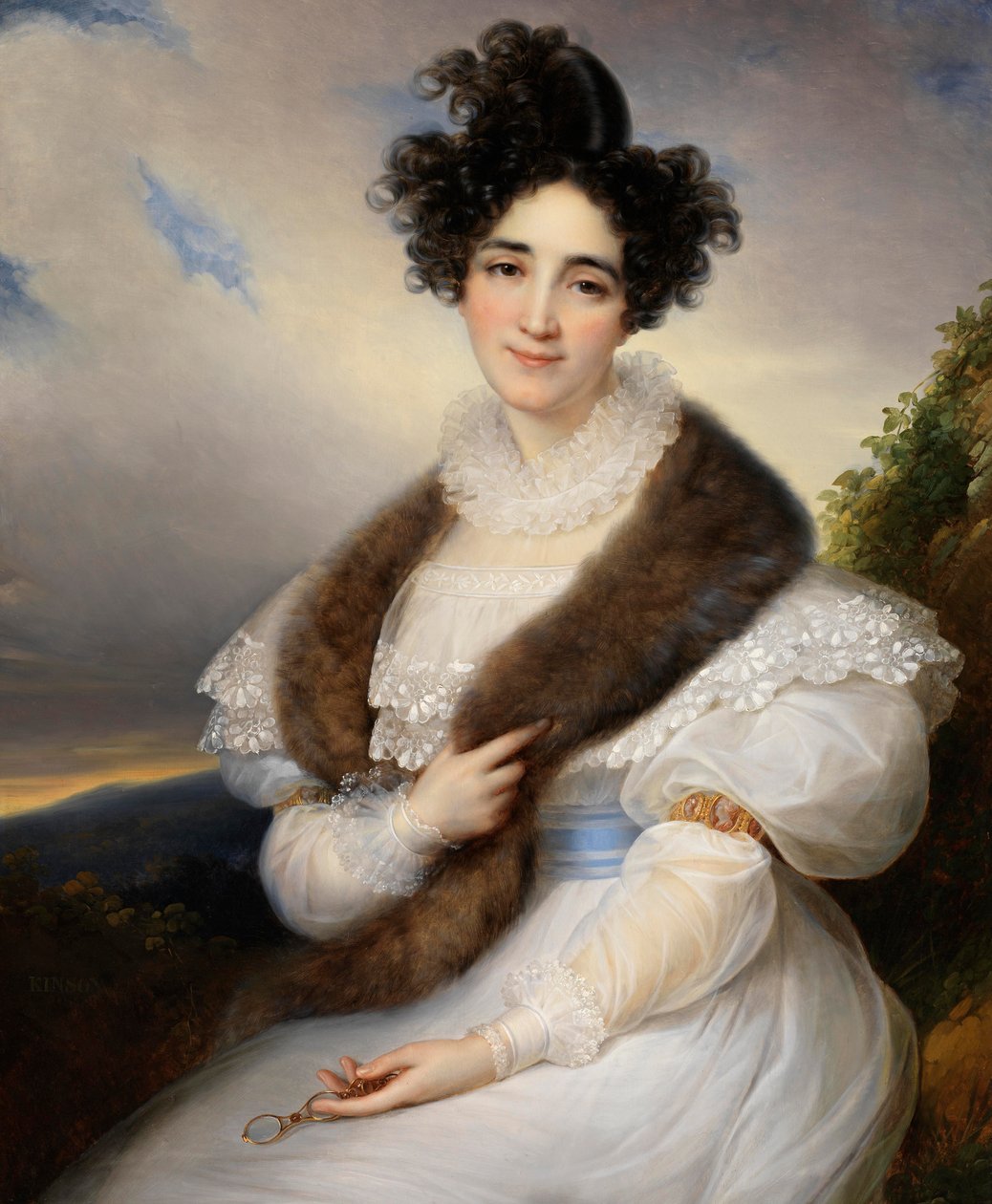 Retrato de Marie-Joséphine-Emilie Lafont-Porcher, c. 1827. de François Joseph Kinson