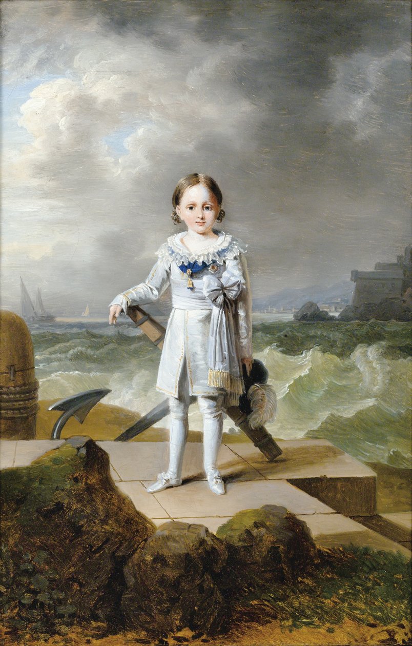 Retrato do príncipe Napoleão Louis Bonaparte 1804-1831, c. 1810 de François Joseph Kinson