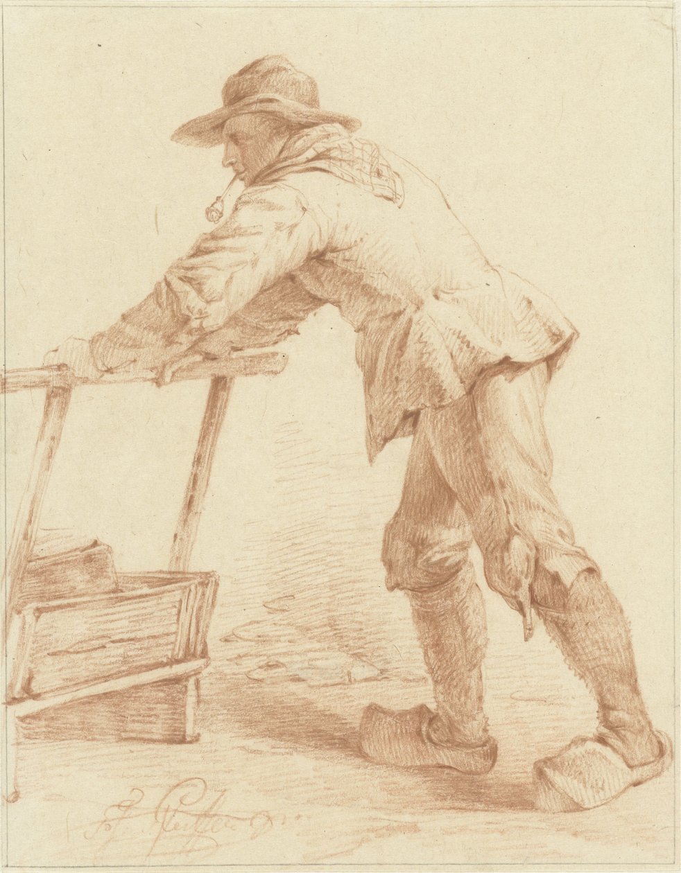 Rapaz em socos, empurrando contra um marreta (?) de François Joseph Pfeiffer (II)