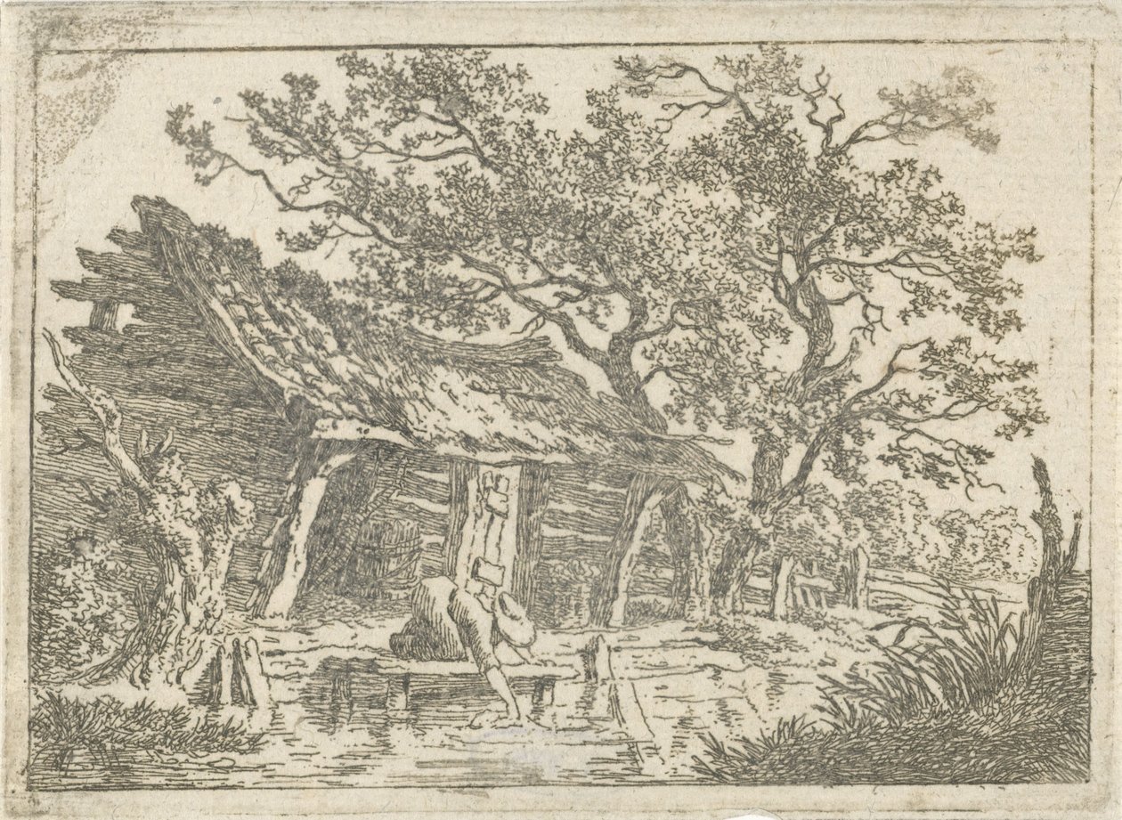 Paisagem com um celeiro de François Joseph Pfeiffer (II)