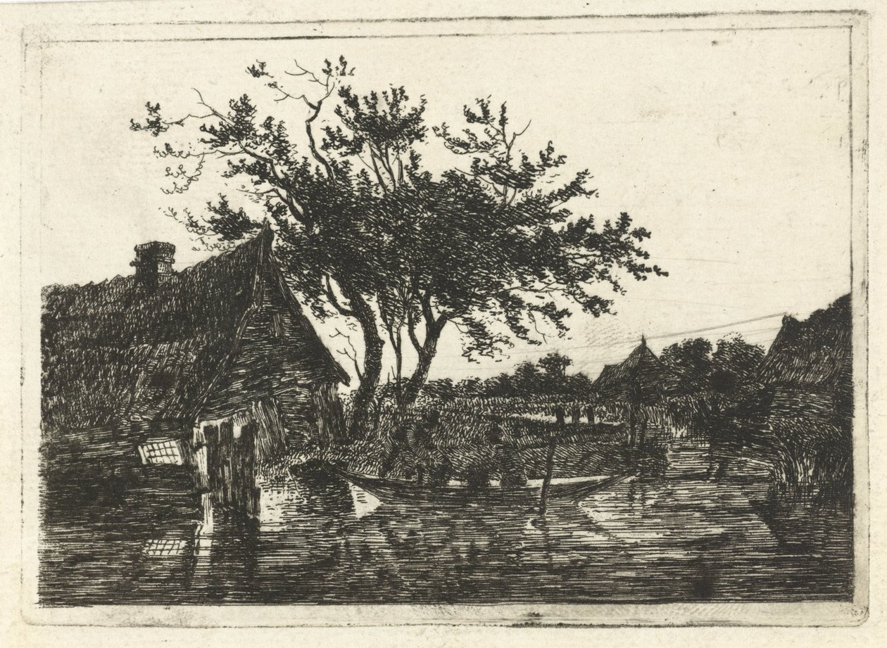 Paisagem do rio com fazenda de François Joseph Pfeiffer (II)