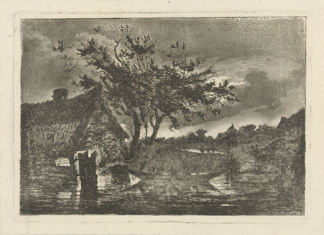 Paisagem do rio com fazenda de François Joseph Pfeiffer (II)