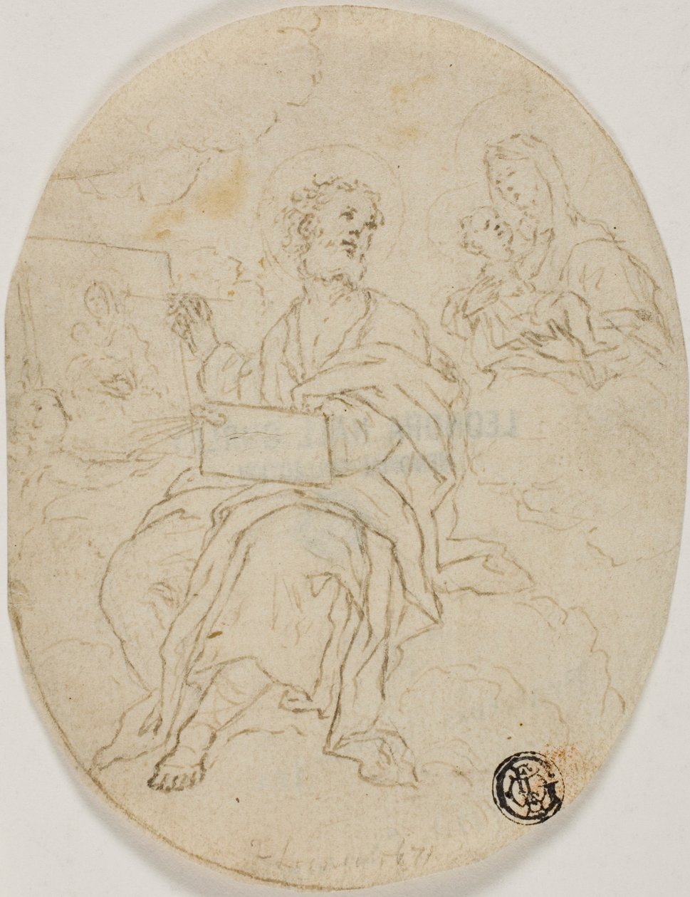 São Lucas pintando a Madona e o Menino de François Le Moyne