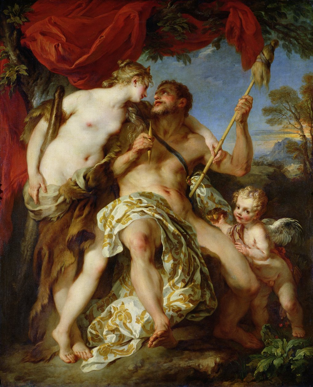 Hércules e Omphale, 1724 de François Lemoyne