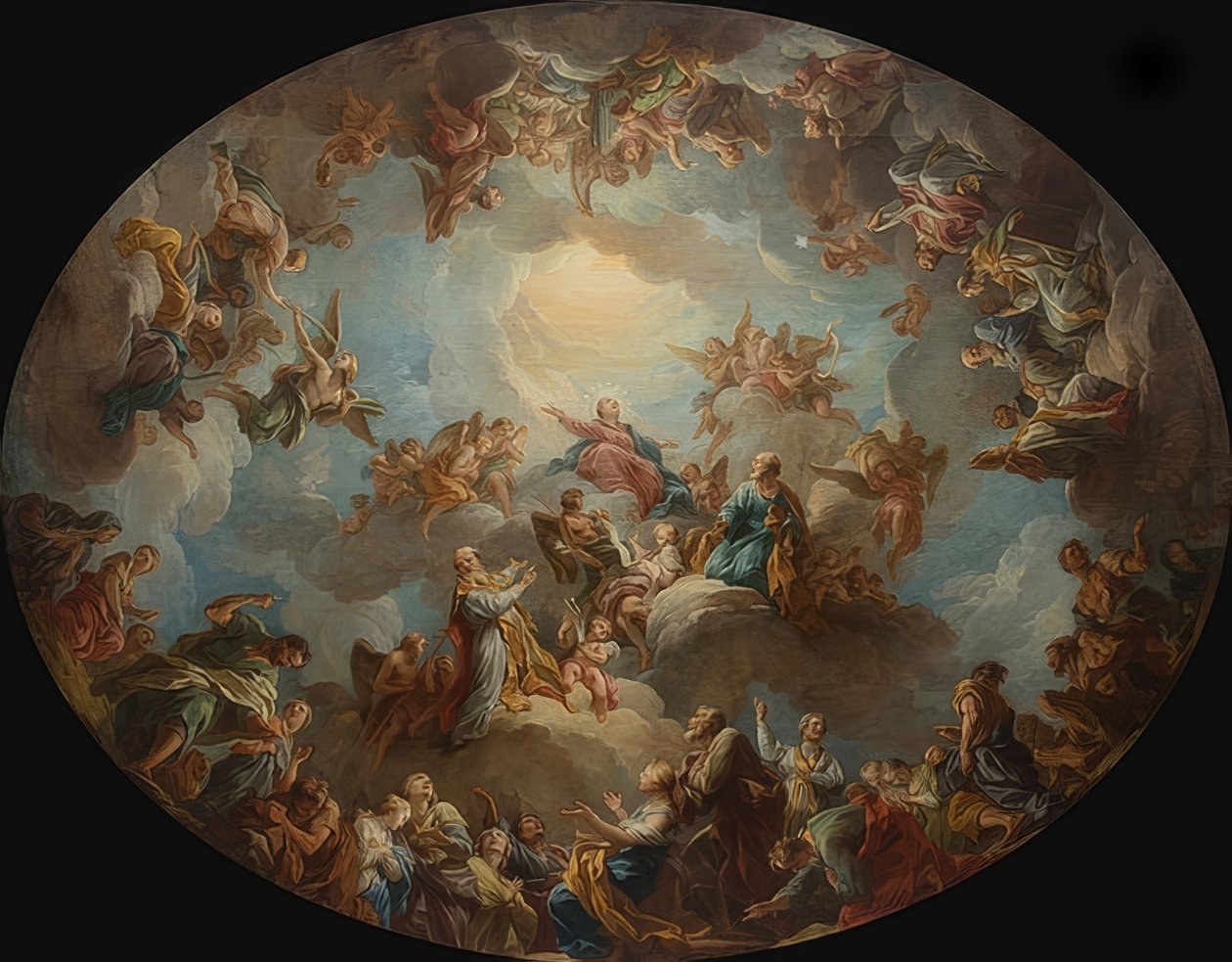 A glorificação da Virgem. 1732 de François Lemoyne