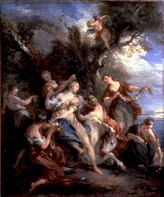 O estupro da Europa, 1725 de François Lemoyne