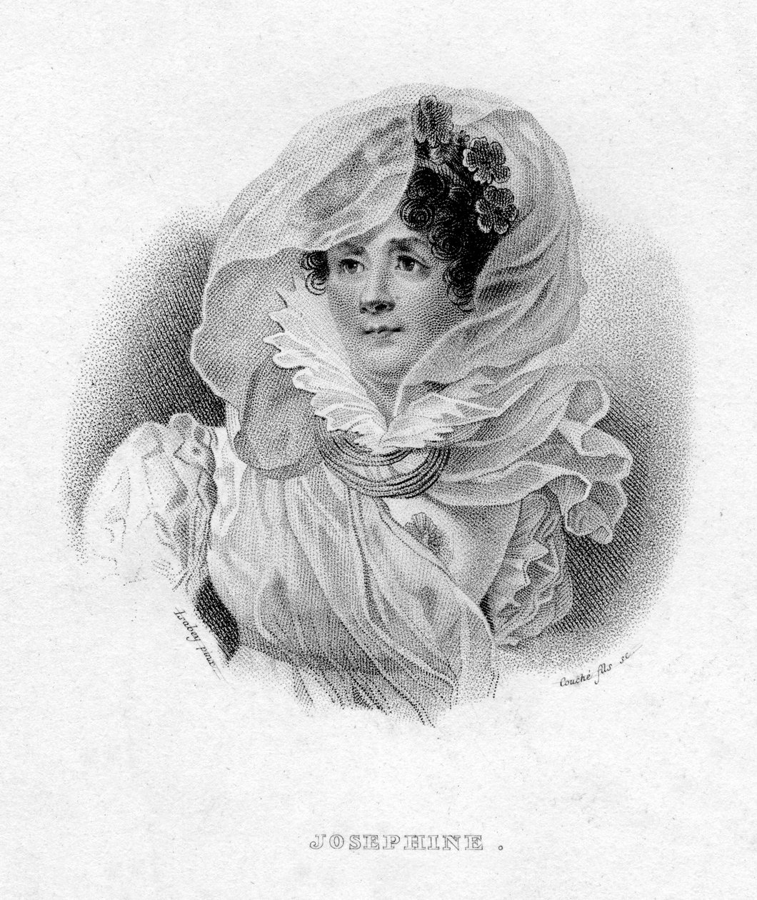 Josephine de Beauharnais, primeira esposa de Napoleão Bonaparte e Imperatriz da França, século XIX de François Louis Couché