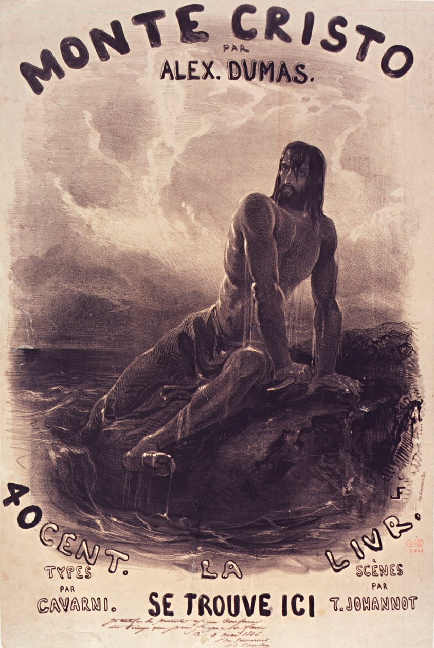 Louis Français-Dantès no seu rochedo de Francois Louis Francais