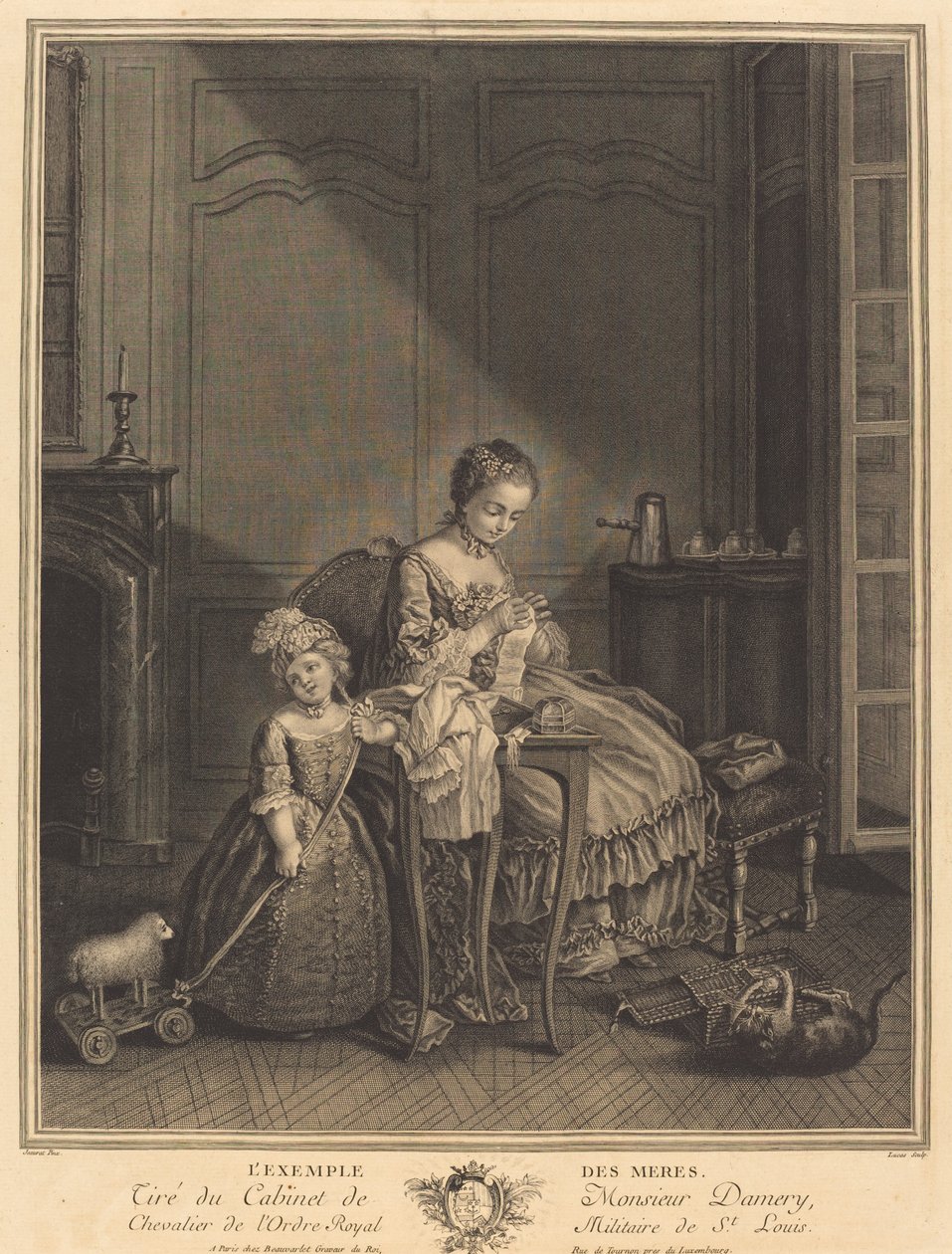 O exemplo das mães de François Lucas after Etienne Jeaurat