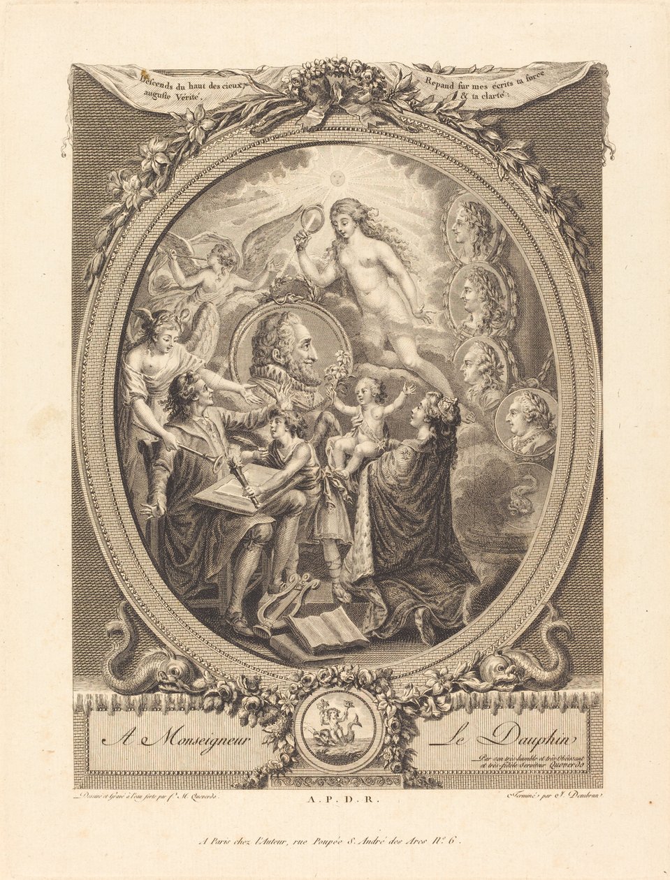 Alegoria em homenagem a Henrique IV de François Marie Isidore Queverdo and Jean Dambrun