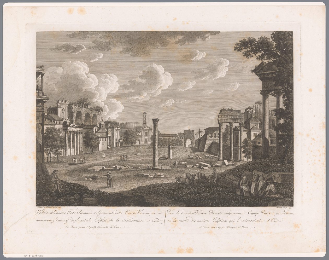 Vista do Fórum Romano Vistas de Roma (título da série) de François Morel