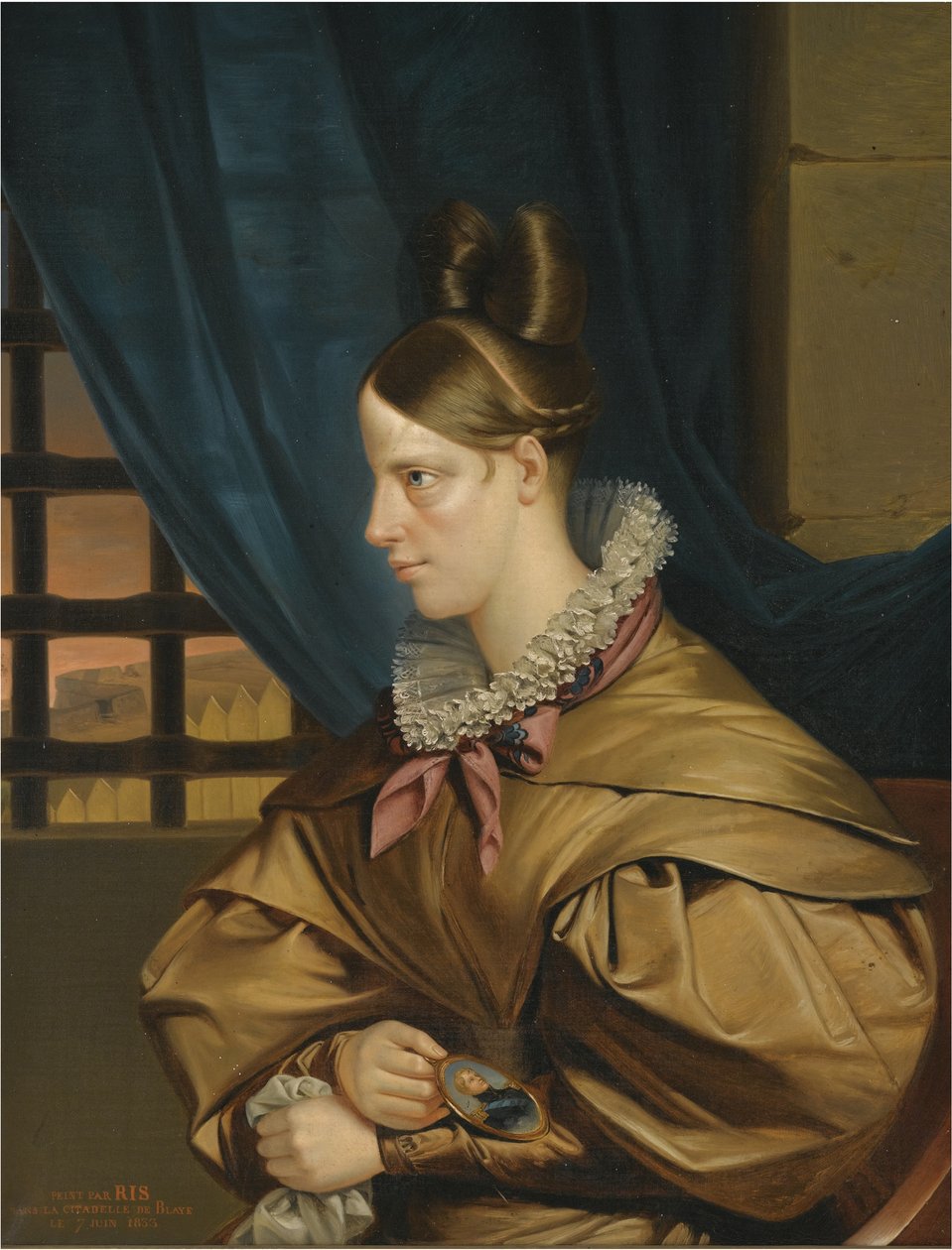 Duquesa de Berry presa no Chateau de Blaye, final da década de 1830 de François Nicolas Riss