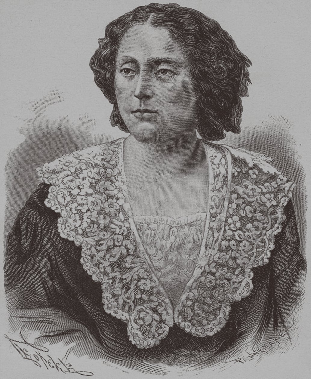Retrato da princesa Nino Aleksandrovna Griboyedova née Chavchavadze, 1886 de François Pannemaker