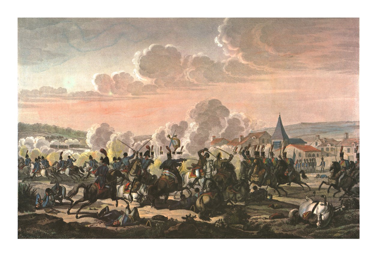 Morte do príncipe Louis da Prússia na batalha de Saalfeld, 10 de outubro de 1806, c1850 de François Pigeot