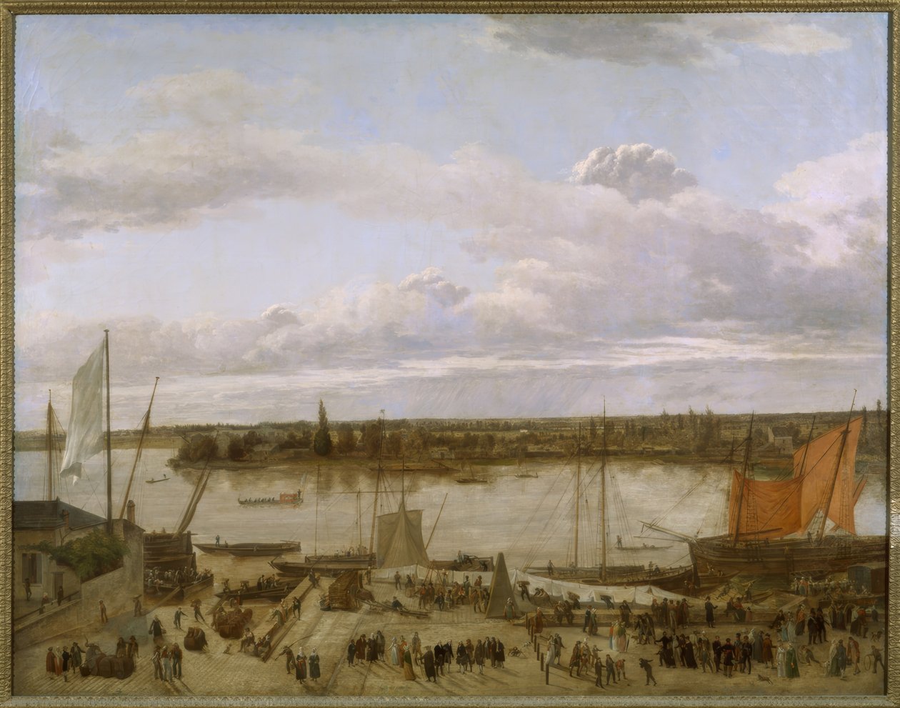 Vista do porto de Nantes de François Sablet