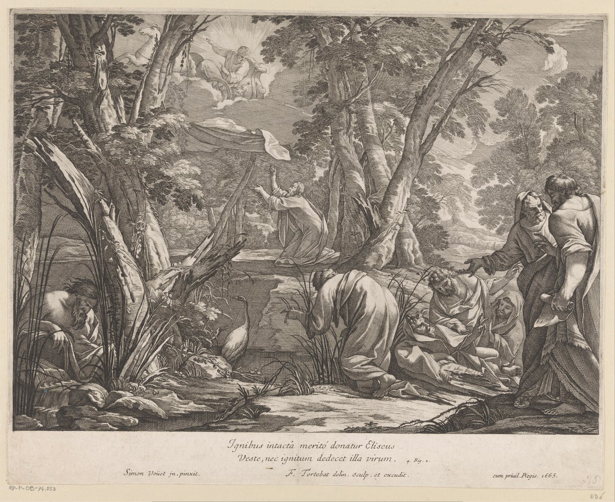Elias na carruagem de fogo de François Tortebat