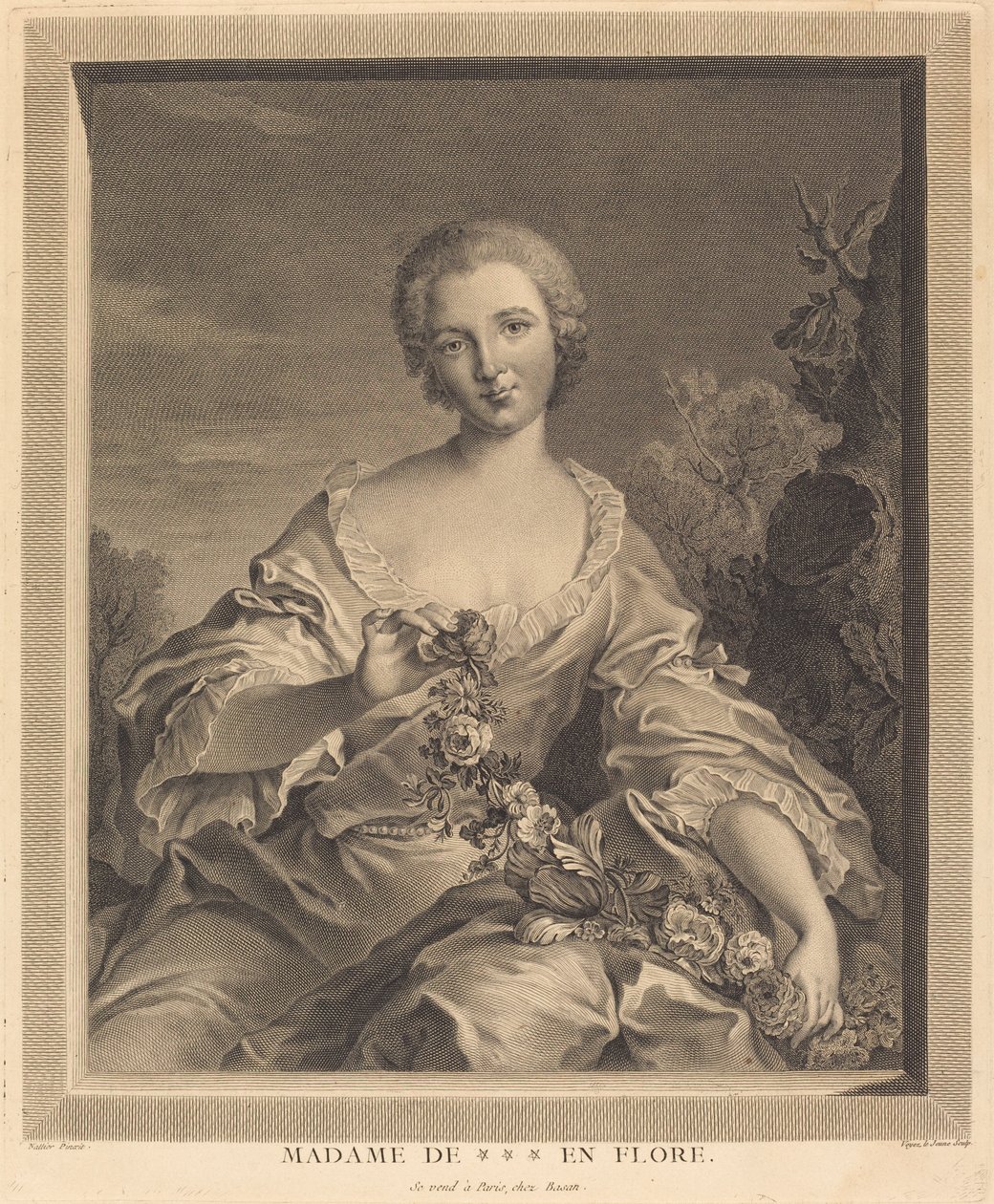 Sra. XXX em Flora de François Voyez after Jean Marc Nattier
