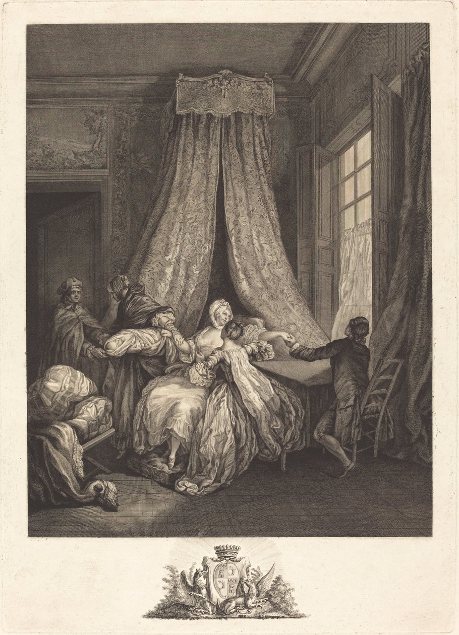 O fruto do amor secreto de François Voyez after Pierre Antoine Baudouin