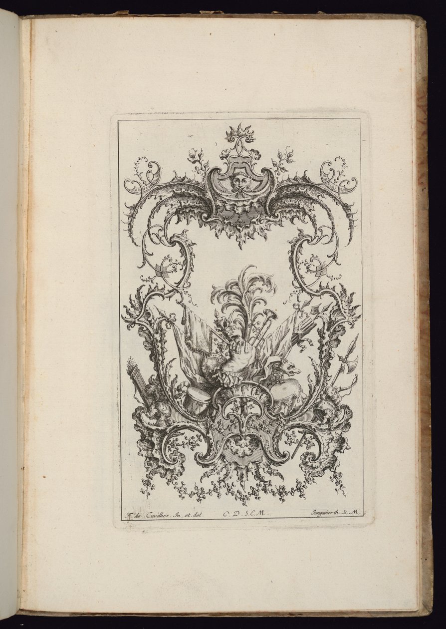 Cártula com Troféu Armorial, Livre d