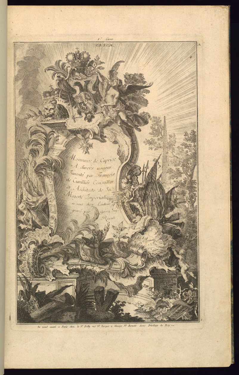 Design para Cartela de François de Cuvilliés the Elder