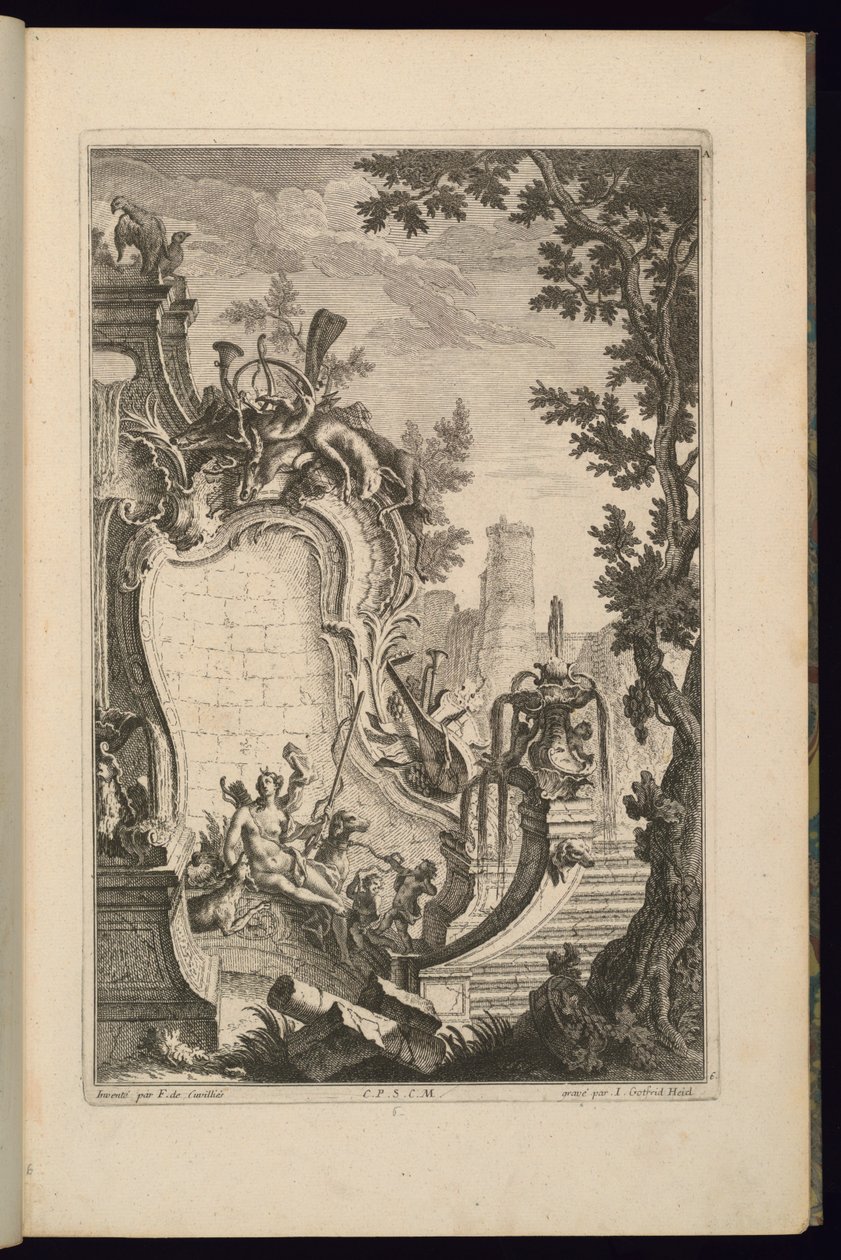 Design para Fonte com Diana de François de Cuvilliés the Elder