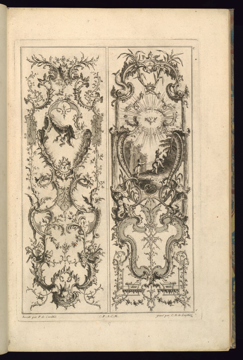 Design para dois painéis de François de Cuvilliés the Elder