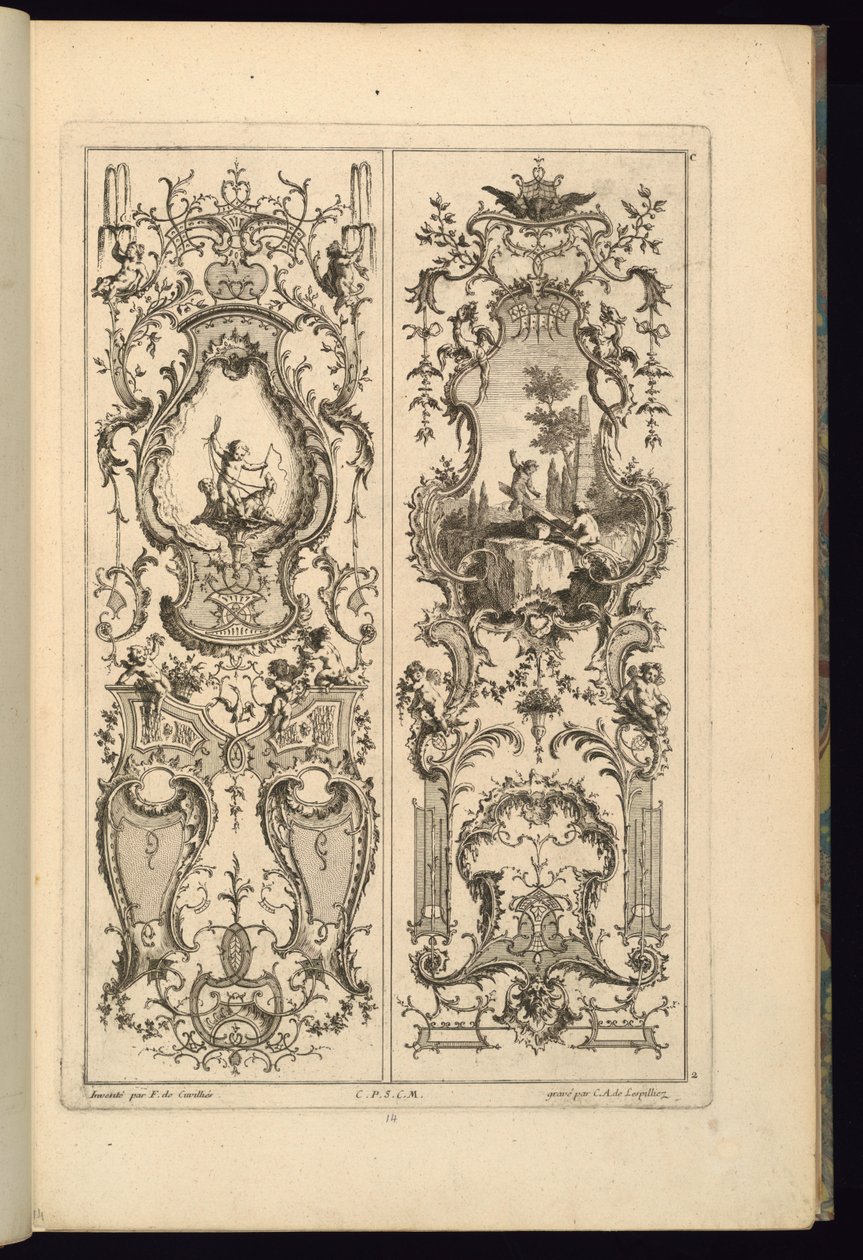 Design para dois painéis de François de Cuvilliés the Elder