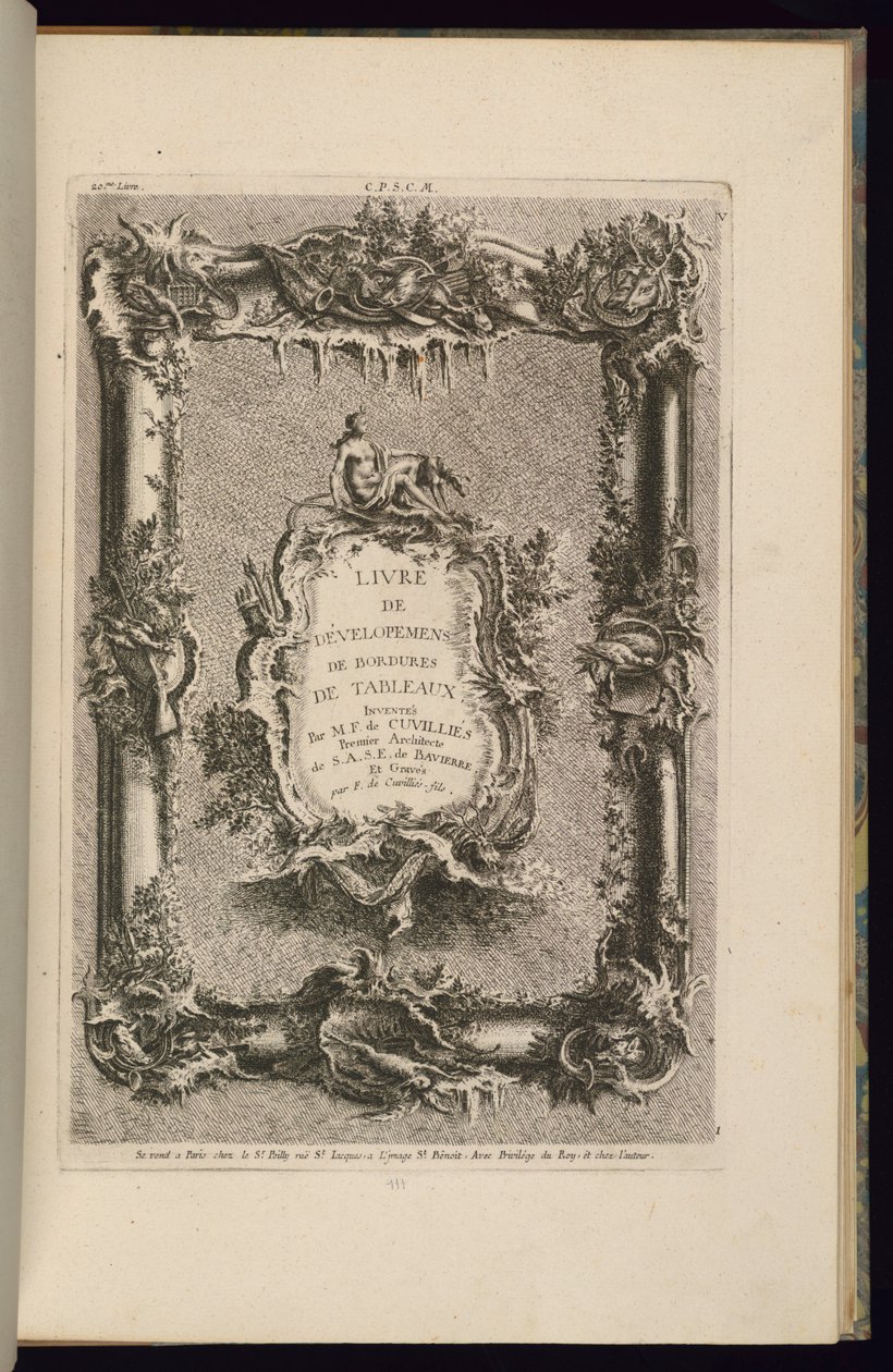 Design para uma moldura e um cartucho de François de Cuvilliés the Elder