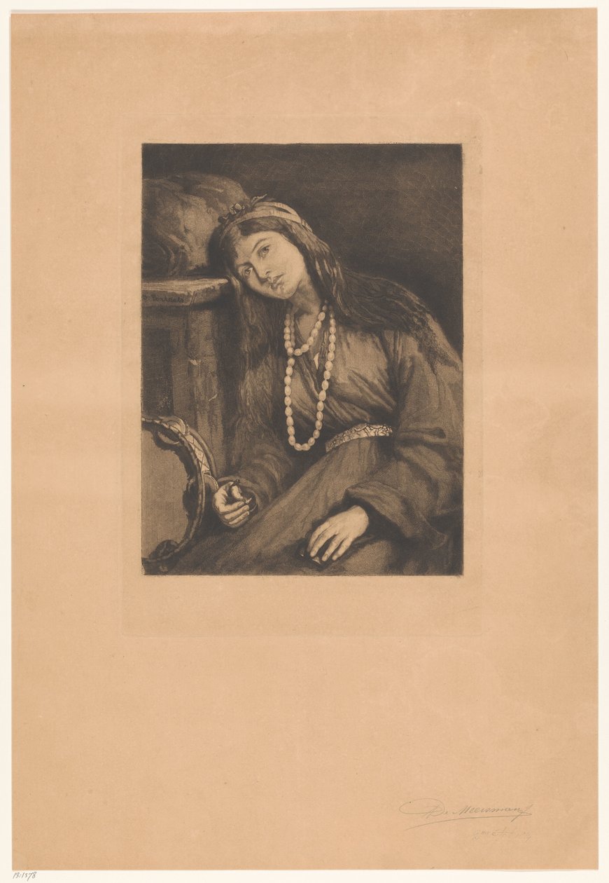 Músico de descanso com castanholas e pandeiro
Mignon (título original) de François de Meersman (signed by artist)