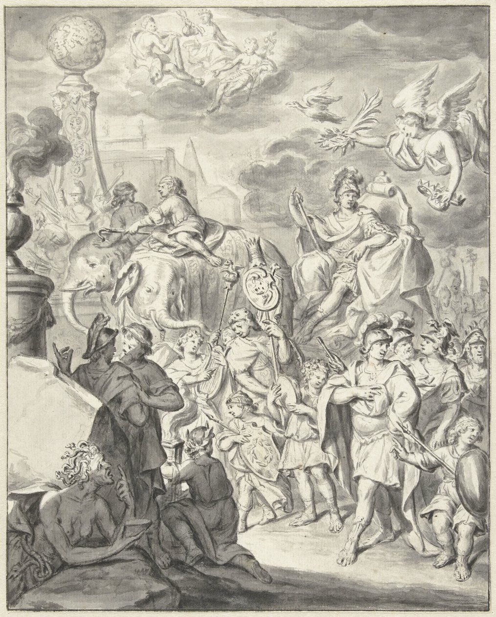 Triunfo alegórico de um príncipe ou general de François van Bleyswijck