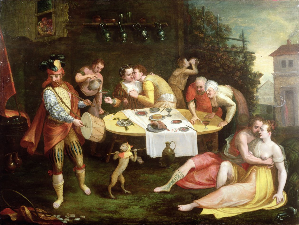 Um banquete de amor de Frans Floris