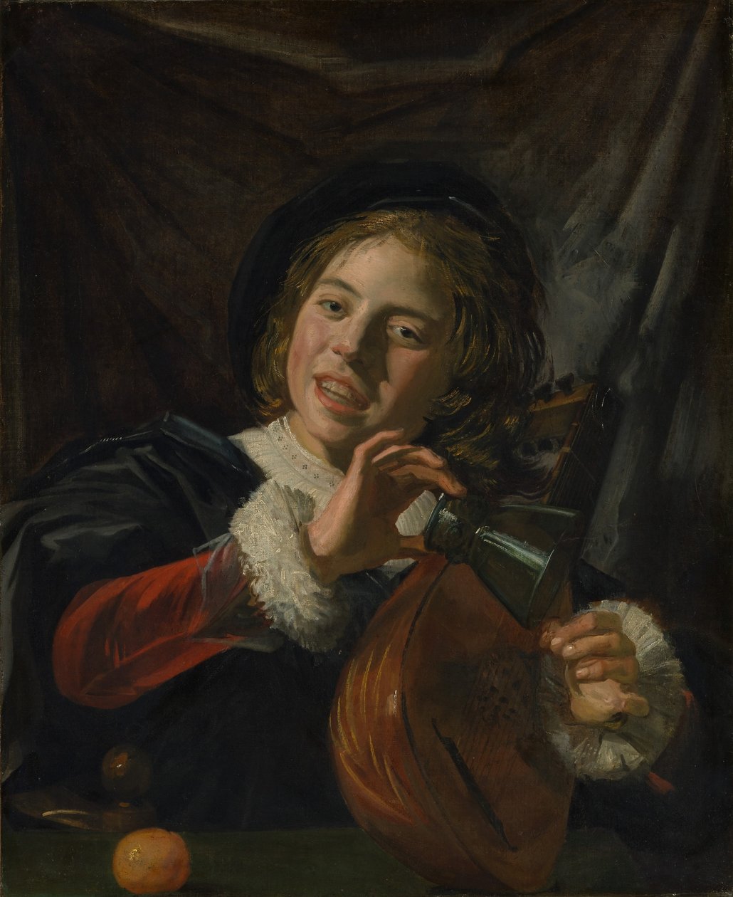 Menino, com, um, alaúde de Frans Hals