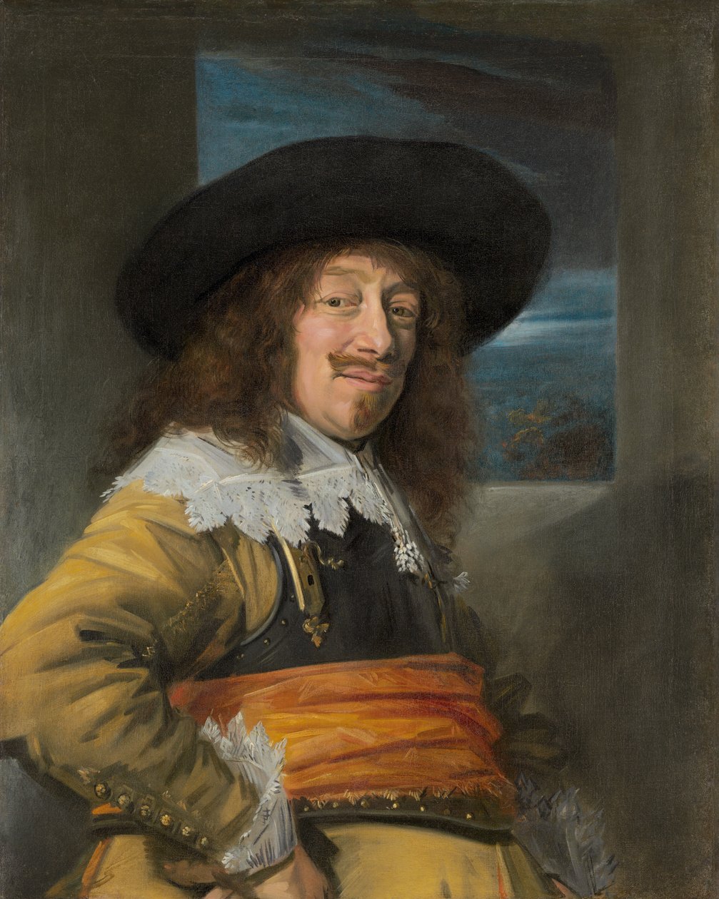 Retrato de um membro da Guarda Cívica de Haarlem de Frans Hals