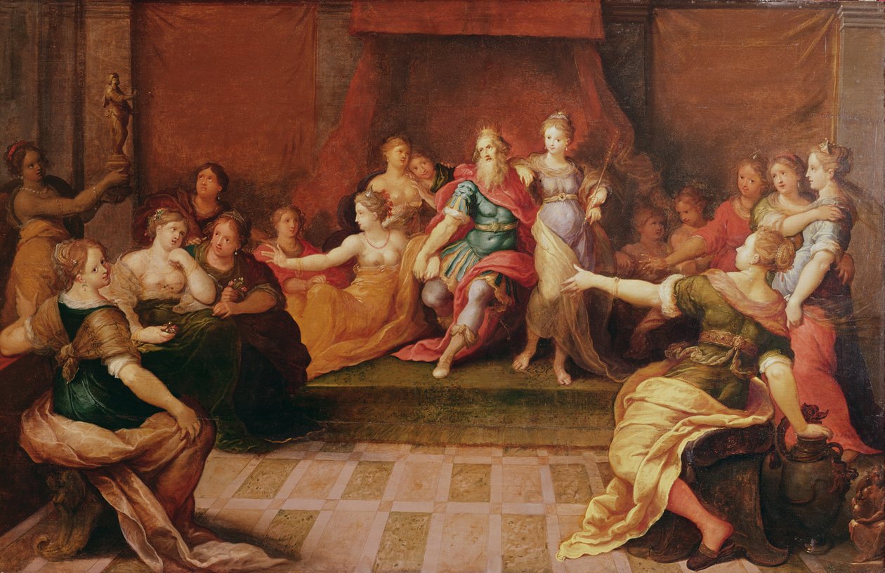 Salomão e suas mulheres de Frans II Francken the Younger