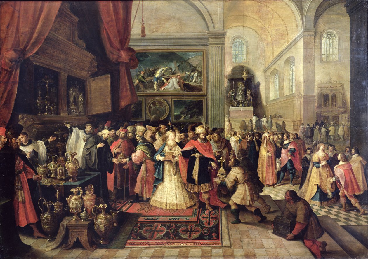Salomão no Tesouro do Templo, 1633 de Frans II Francken the Younger