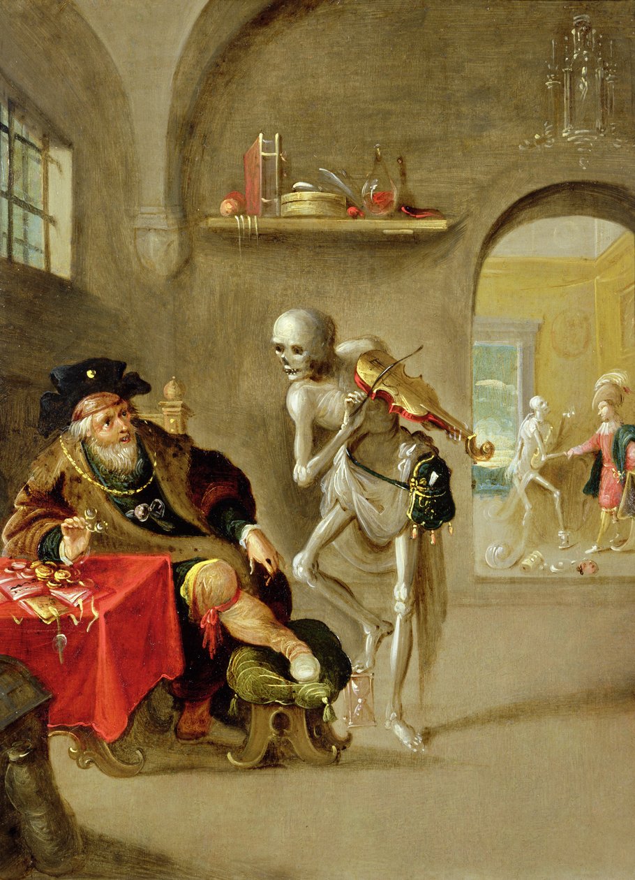 A dança da morte (óleo sobre cobre) de Frans II Francken the Younger