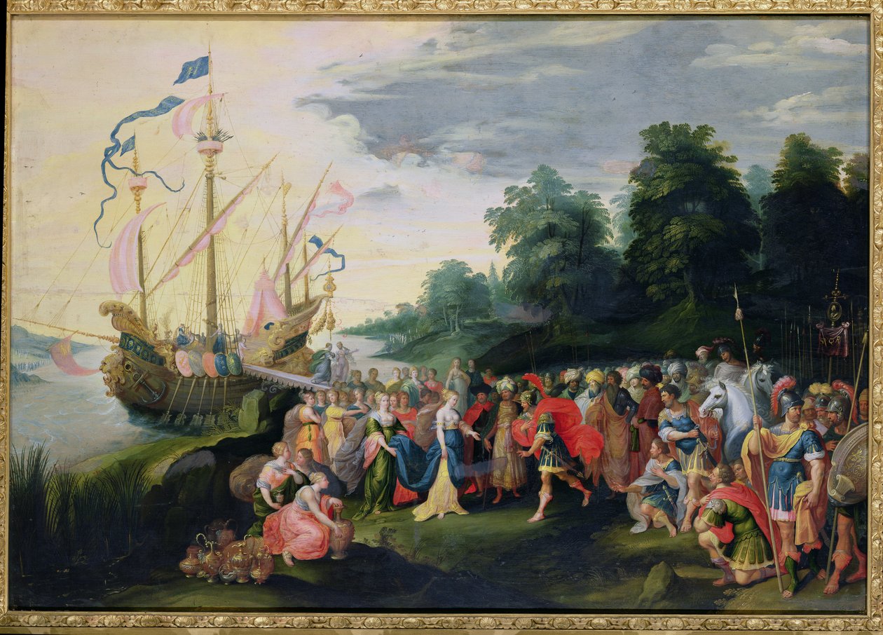 O Desembarque de Cleópatra (69-30 aC) em Tarso de Frans II Francken the Younger