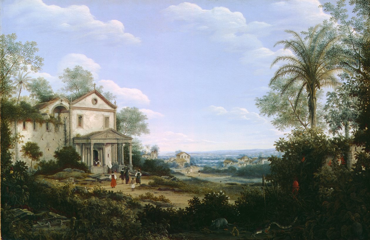 Vista da Igreja dos Jesuítas em Olinda, Brasil, 1665 de Frans Post