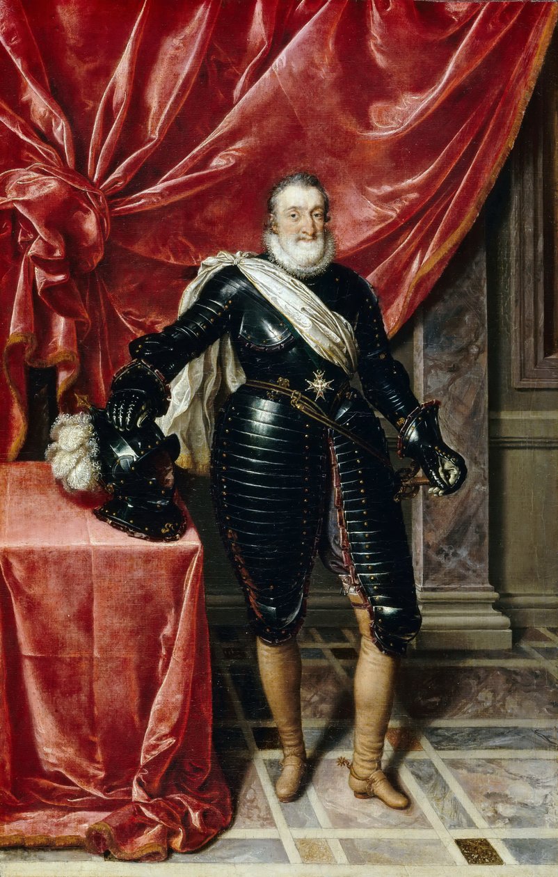 Henrique IV (1553-1610), rei da França, em armadura de Frans Pourbus the Younger