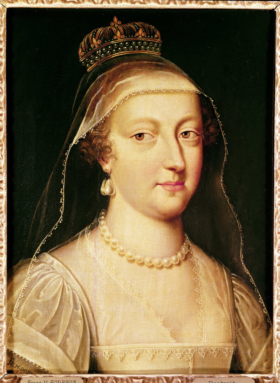Retrato de Ana da Áustria (1601-1666), Infanta de Espanha, Rainha da França e Navarra de Frans Pourbus the Younger